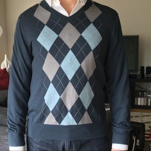 Banana Republic Argyle Cotton Sweater (small)